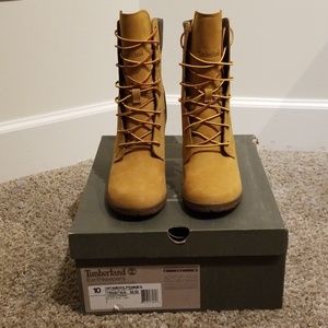 Timberland 6 inch glancy heels